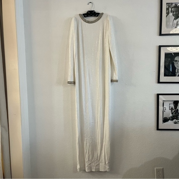Rachel Zoe Grace Embellished Fluid Sequins Maxi Dress Wedding Gown NWT $695 - Picture 4 of 9